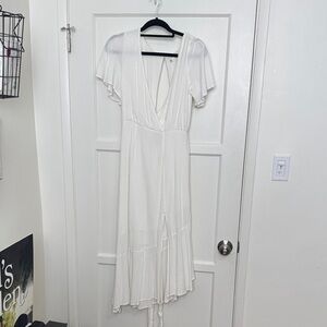 Elegant White Midi Dress for Women